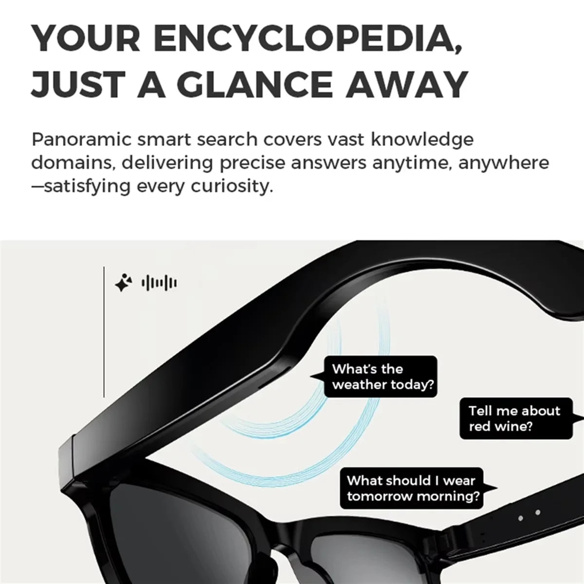 NEW AI Glasses 500W HD Anti-Shake Camera Glasses Ai Translation Calls,Video Recording Photo Taking Bluetooth Headset Glass,B